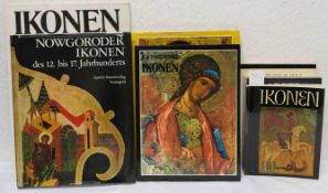 Posten von 7 Kunstbüchern über Ikonen.