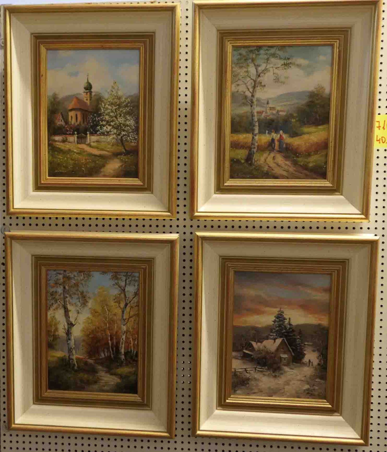 Vier Gemälde