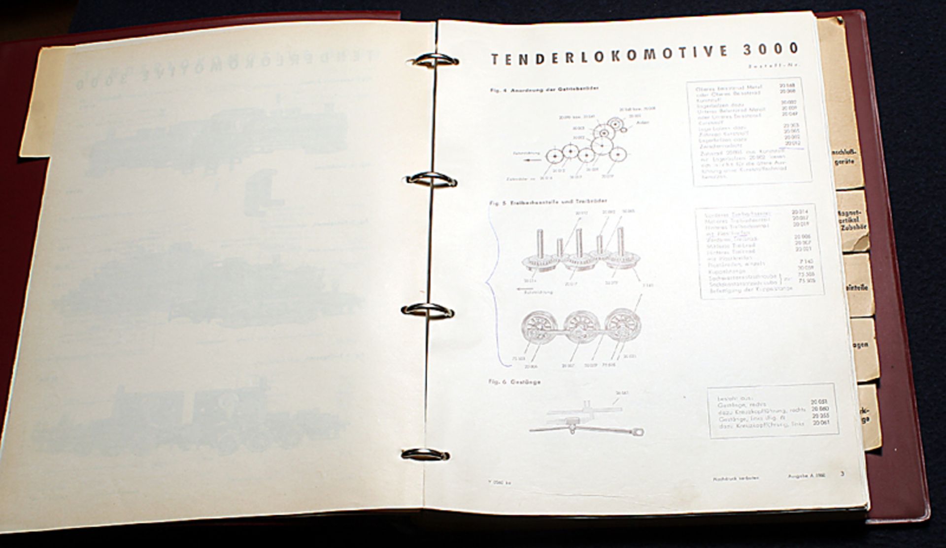 MÄRKLIN Ersatzteilliste Ausgabe 1.1.1962 -  Spur H0 - Bild 2 aus 3