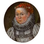 Dutch school; circa 1600."Portrait of a lady.Oil on copper.It presents slight losses of the