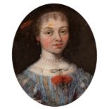 Dutch school; second half of the 17th century."Portrait of a lady.Oil on copper.Measurements: 4,5