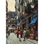 RAMÓN CAPMANY MONTANER (Canet de Mar, 1899 - Barcelona, 1992)."Santa Caterina Market".Oil on