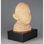 JOAN REBULL TORROJA (Reus, 1899 - Barcelona, 1981)."Child's head".Ceramic sculpture.Signed on the