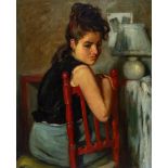 CARLES NADAL FARRERAS (Paris, 1917 - Sitges, Barcelona, 1998)."Female portrait", 1944.Oil on