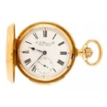 HUGUENIN & FILS PONTS MARTEL sabonet pocket watch ref.140706 in 18kts yellow gold, late 19th