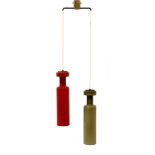 STILNOVO ceiling lamp. Italy, ca. 1960.Murano glass, brass and metal.With Stilnovo label.