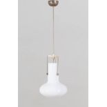 IGNACIO GARDELLA for AZUCENA.Ceiling lamp, ca. 1958.Chrome, metal and Murano glass.Measurements: