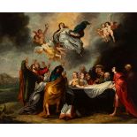 GUILLAM FORCHONDT THE OLD (Antwerp, 1608-1678)."The Assumption of the Virgin.Oil on copper.Signed in