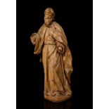 Spanish school; 17th century."Saint Joseph".Carved pine wood.PolychromyIt presents faults in the