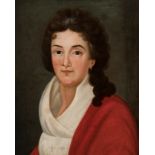 French school; late 18th century."Portrait of a Lady. 1805.Oil on canvas. Re-drawn.Signed, dated and