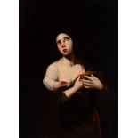 Spanish School; 19th century."Saint Agatha".Oil on canvas.It has a 20th century frame.