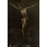 Andalusian school of the 18th century."The Crucified Lord".Oil on canvas.Measurements: 154 x 105 cm;