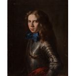 French school; circa 1680."Portrait of a gentleman.Oil on canvas. Re-coloured.It presents repainting