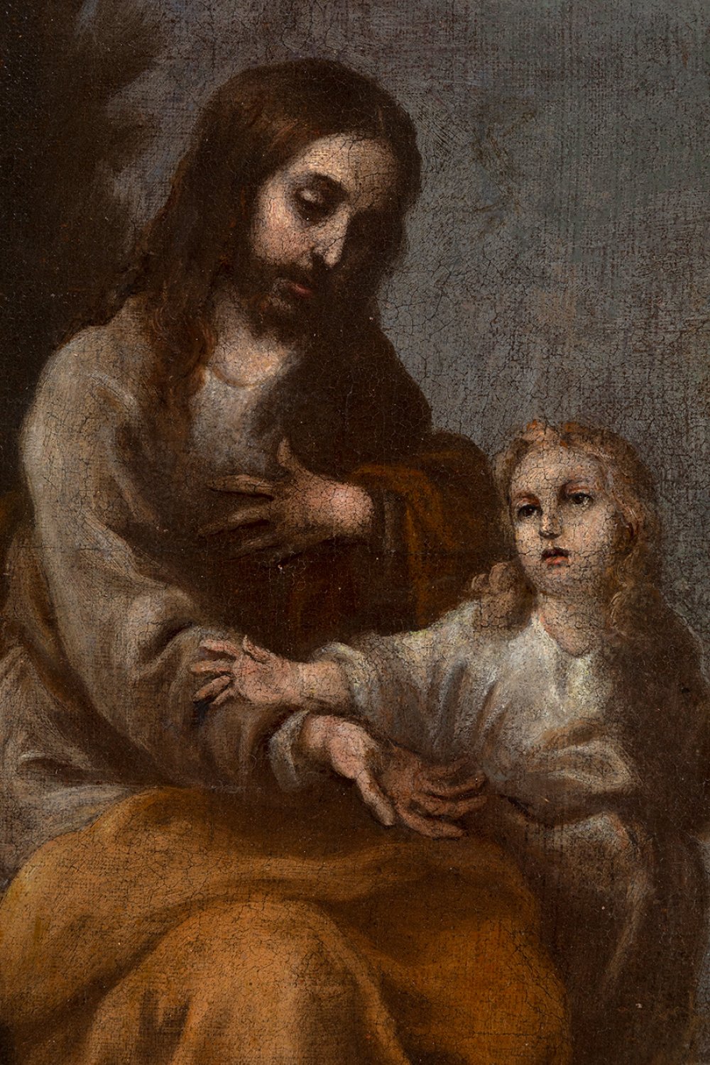 Sevillian school; second half of the 18th century."Saint Joseph with Child".Oil on canvas.It - Image 4 of 5