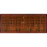 Russian school, 18th-19th century."Portable five-tiered iconostasis".Tempera, gold leaf on panel.