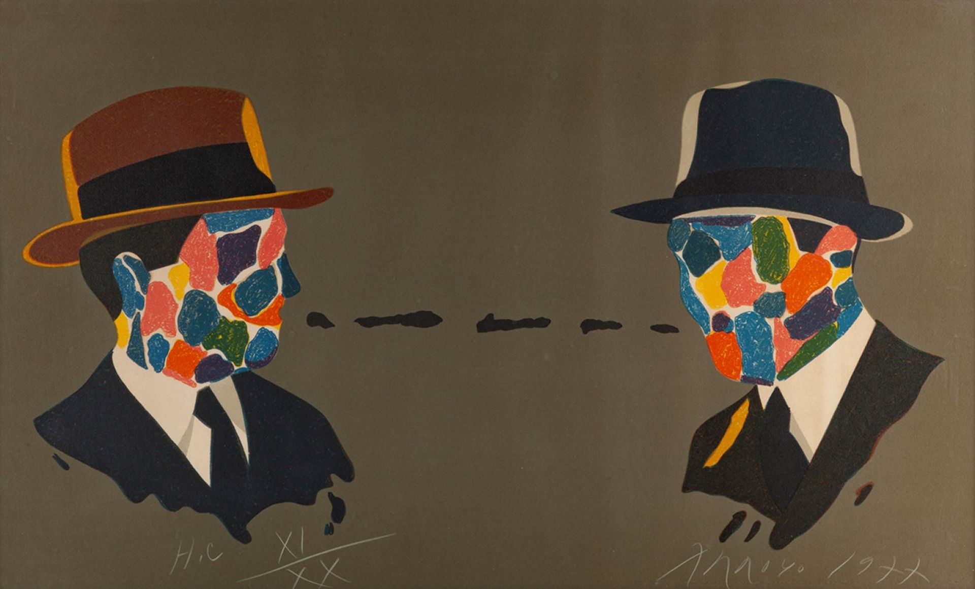 EDUARDO ARROYO (Madrid, 1937-2018)."Parmi les peintres", 1977.Lithograph, copy H.C.XI/XX.Signed,