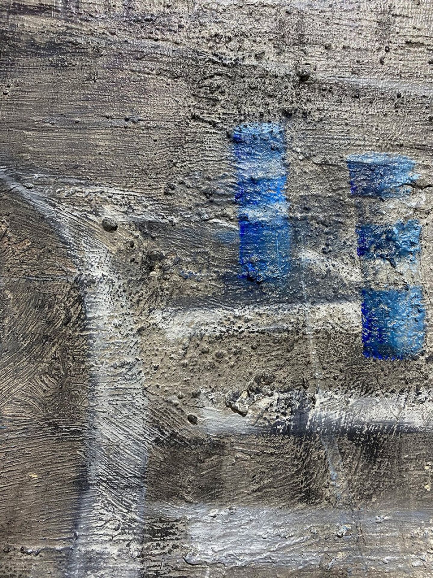 FRANCISCO RODRÍGUEZ LOBO (Cantillana, Seville, 1965)."Asphalt I".Mixed media on wood.Signed. - Bild 4 aus 5