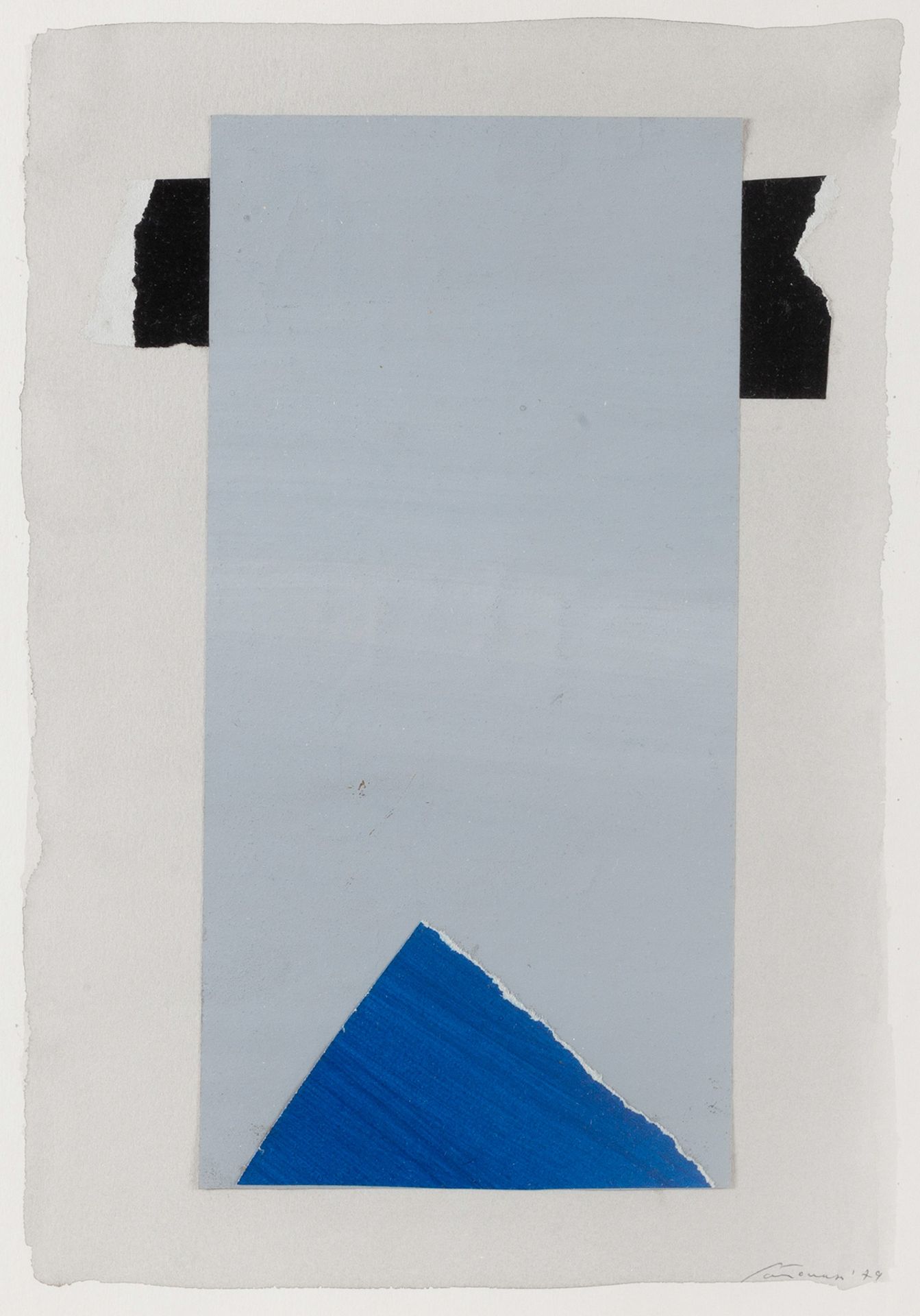 GIUSEPPE SANTOMASO (Italy, 1907 - 1990).Untitled, 1979.Mixed media and collage on card.Signed and