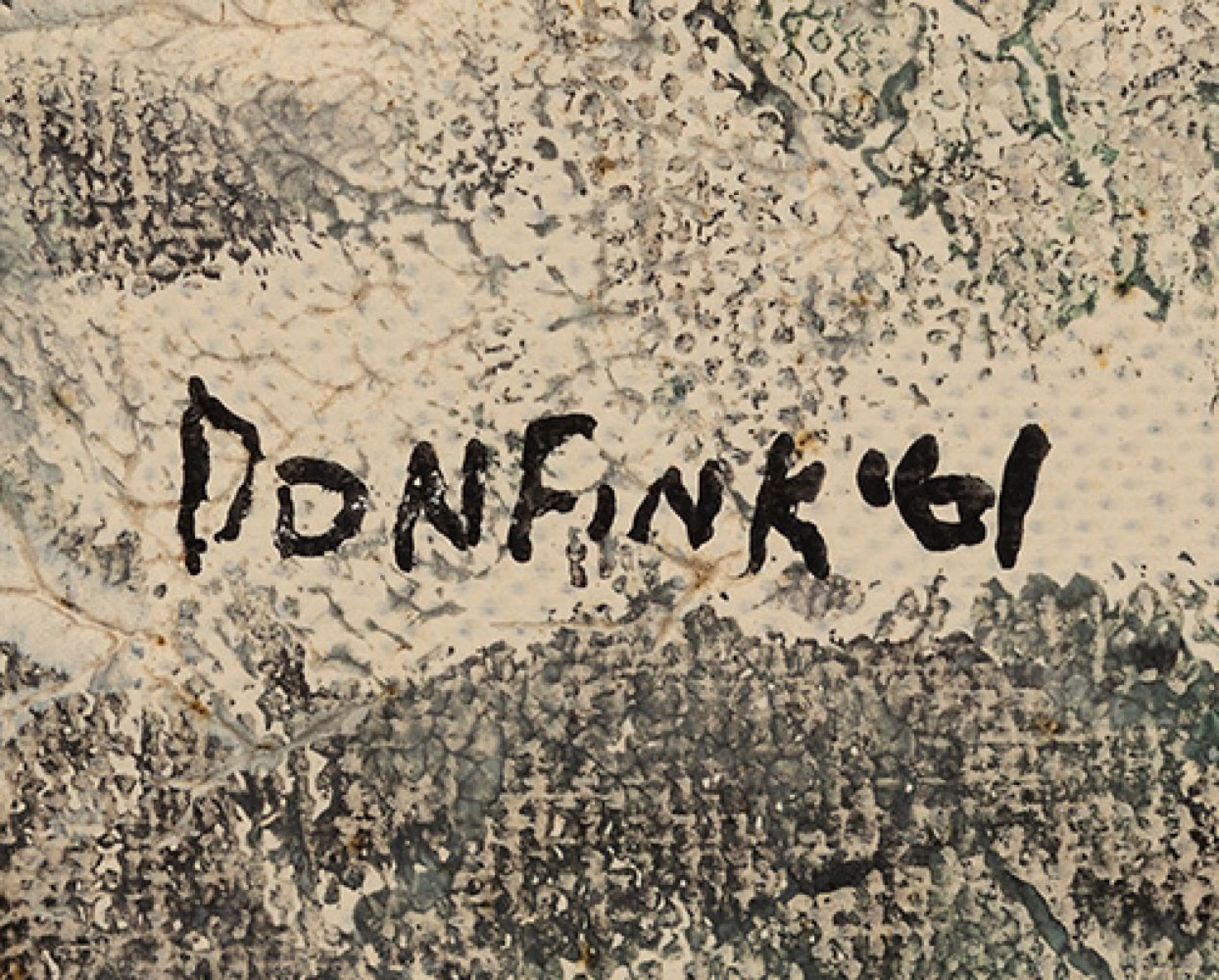 DON FINK (Duluth, USA, 1923 - Barcelona, 2010).Untitled, 1961.Acrylic on canvas.Signed and dated - Image 3 of 4