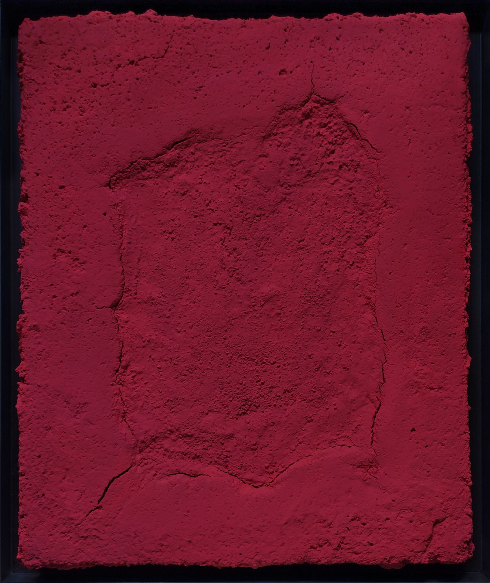 DAVID VIMAR (1988, Madrid)"El interior", Rojo Diptico. 2020Pure pigment on mortar.Unique piece. - Image 3 of 3