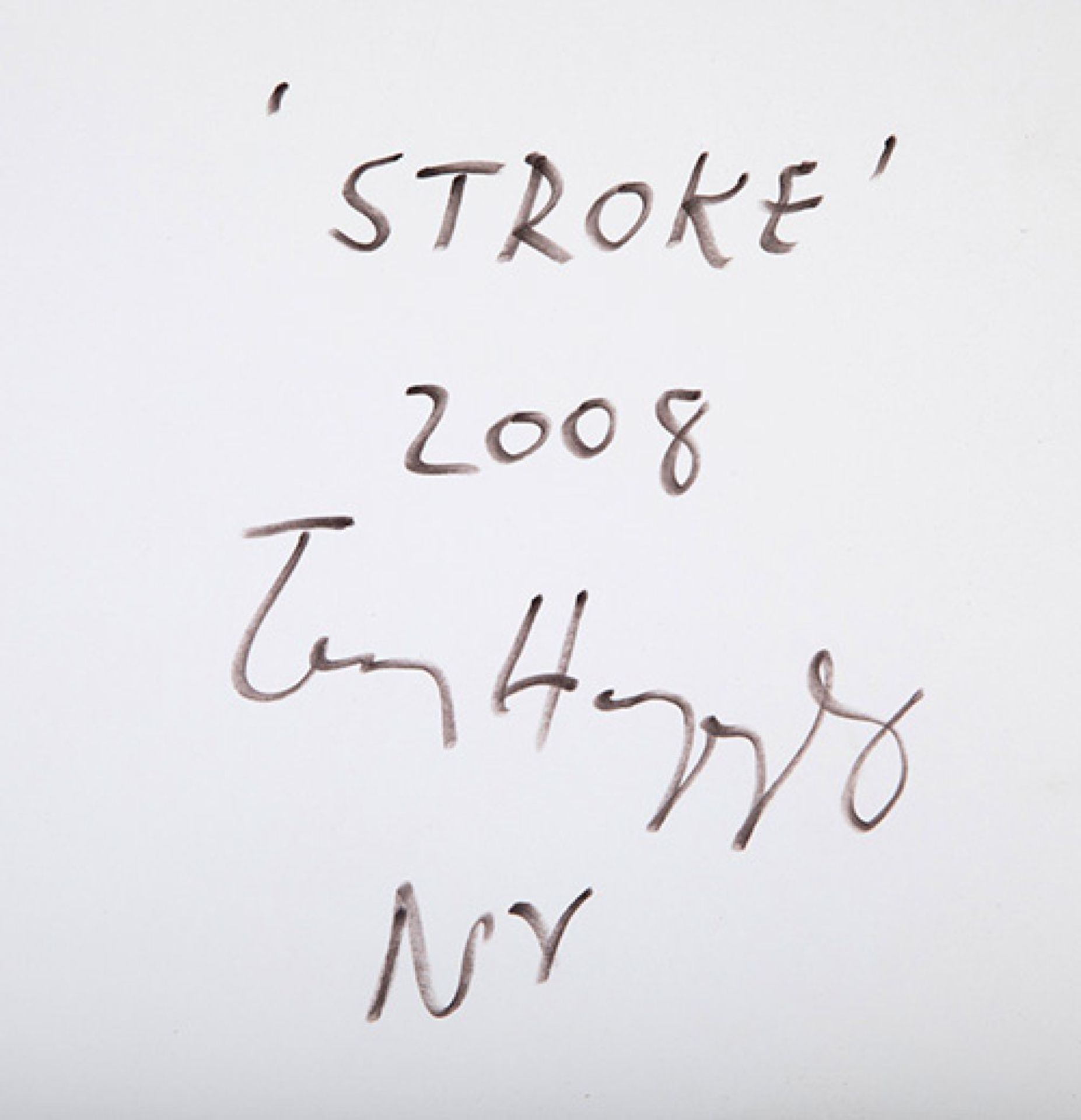 TERRY HAGGERTY (London, 1970)."Stroke, New York, 2008.Acrylic on canvas.Signed, dated, located and - Bild 4 aus 5
