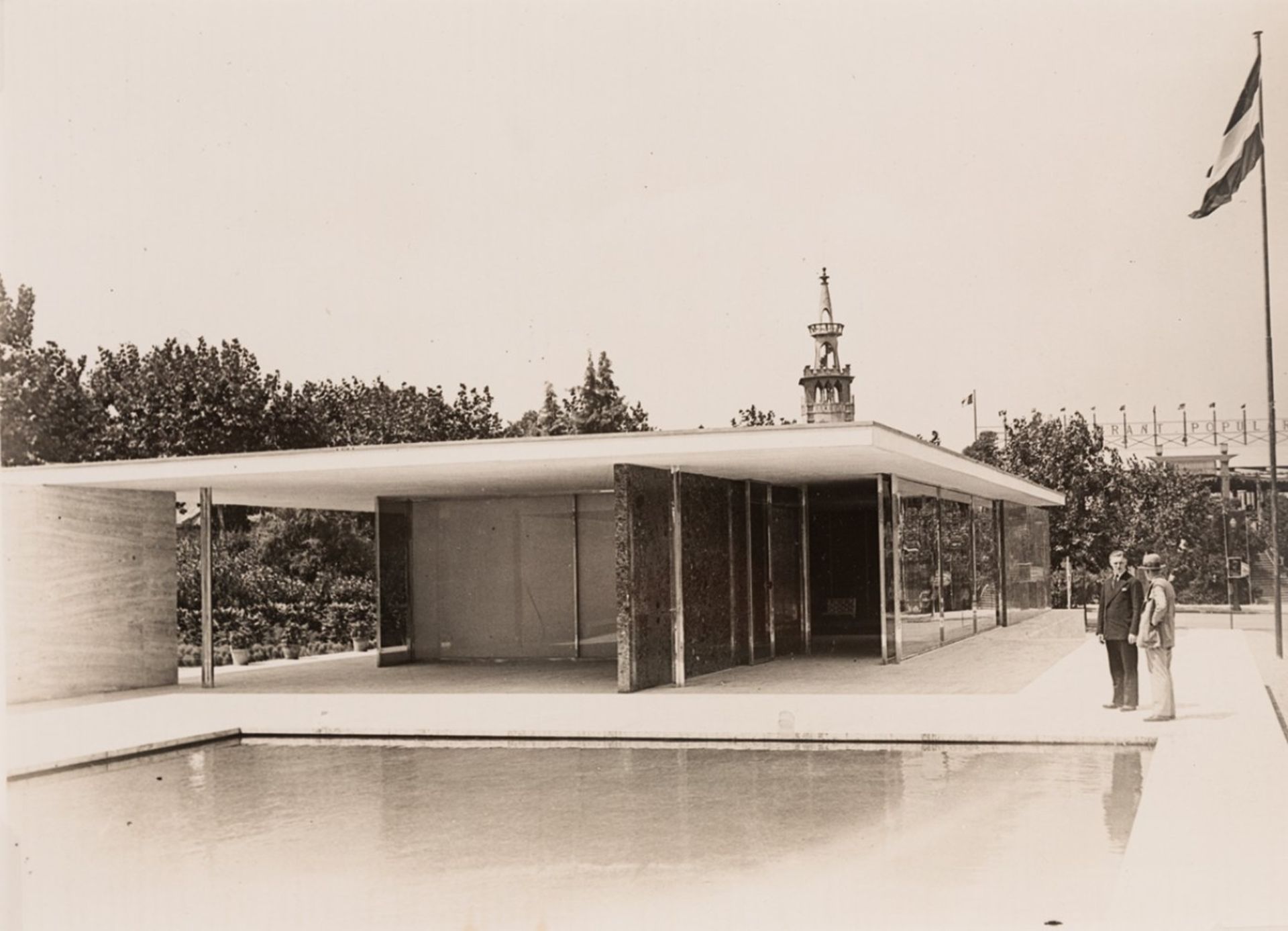 LUDWIG MIES VAN DER ROHE (Germany, 1886 - USA, 1969).German Pavilion in Barcelona. 1929Vintage