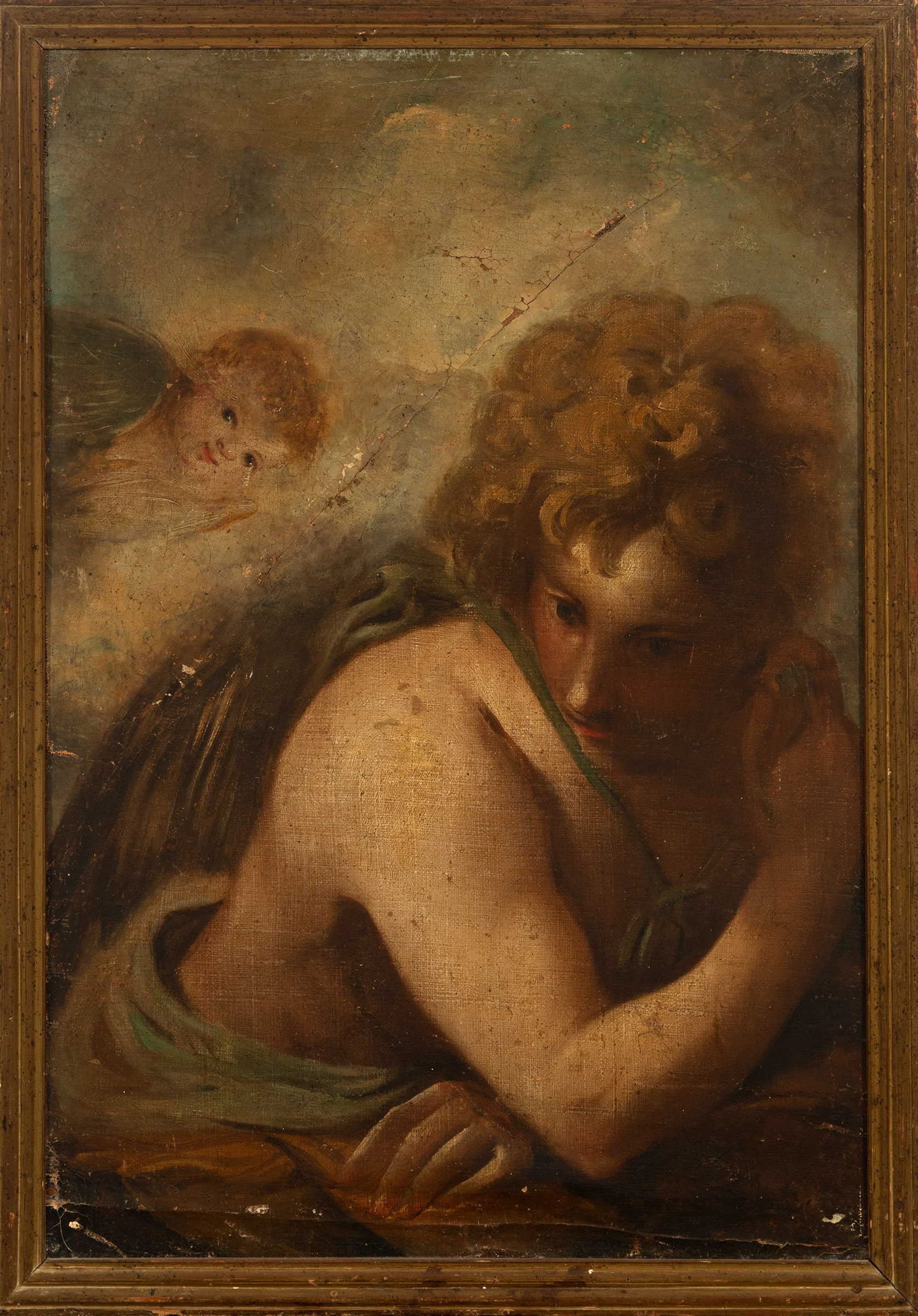 Granada School; second half of the 17th century."Angels".Oil on canvas.It presents losses on the - Image 4 of 4