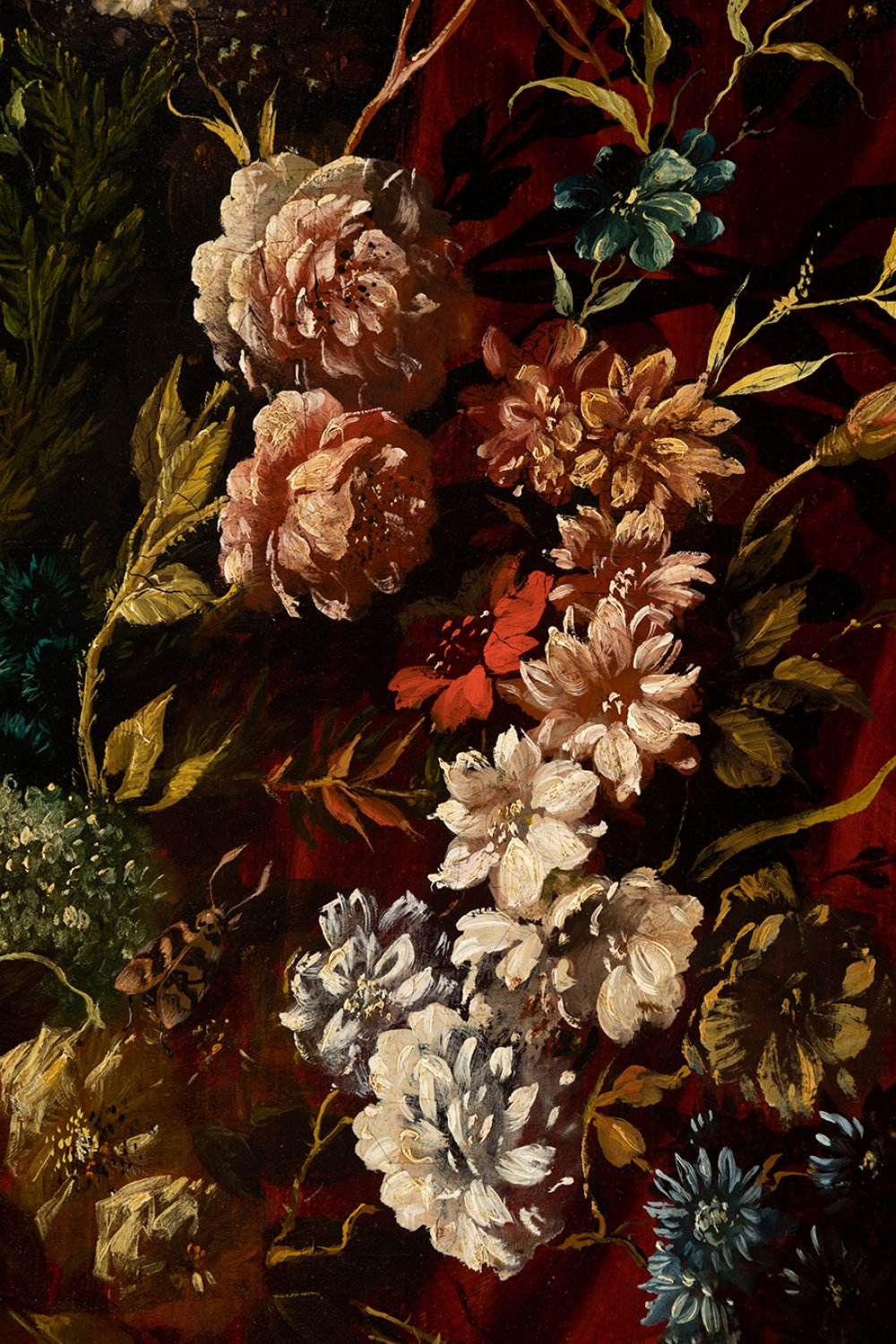 Spanish school of the 18th century."Still life with flowers".Oil on canvas.With frame ca. 1830.Size: - Image 3 of 6