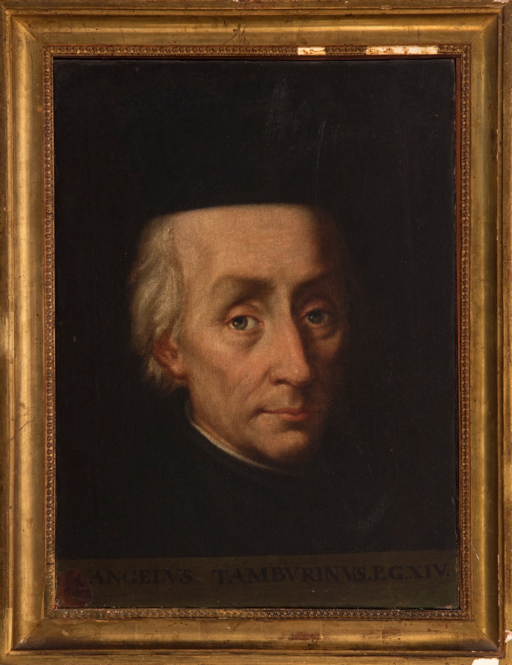 Italian school of the 18th century."Portrait of Michelangelo Tamburini".Oil on canvas. Re-framed.The - Image 3 of 6