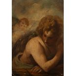 Granada School; second half of the 17th century."Angels".Oil on canvas.It presents losses on the