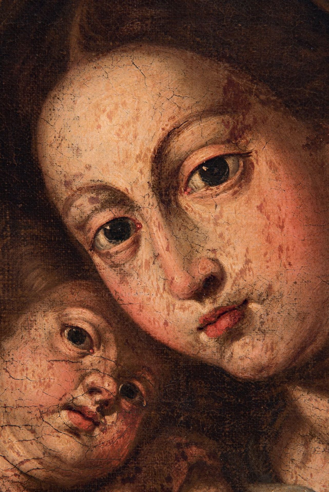 PEDRO ANASTASIO BOCANEGRA (Granada, 1638 - 1689)."Virgin and Child".Oil on canvas.Signed in the - Image 2 of 7