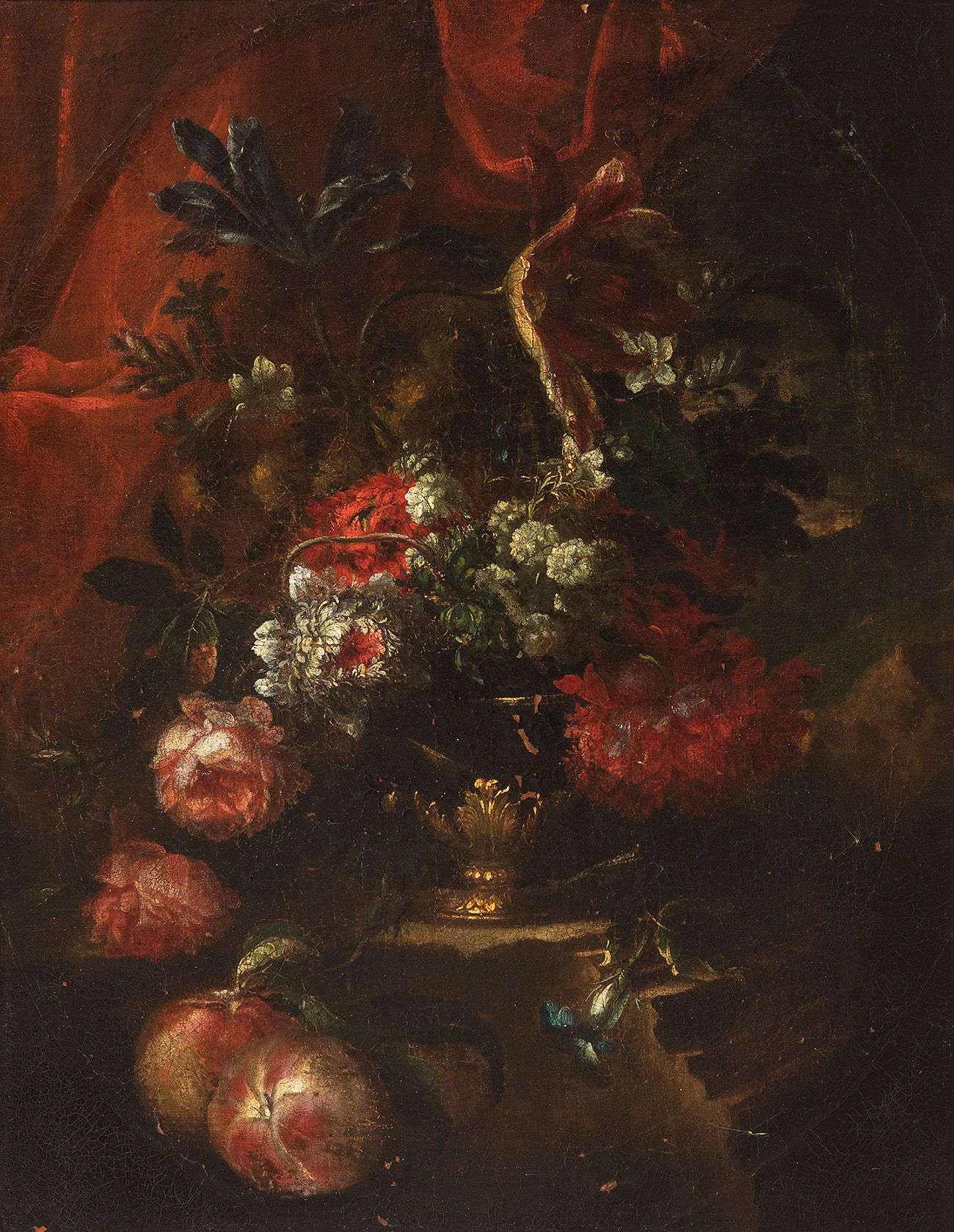 Early 18th century Dutch school."Still life of flowers".Oil on canvas.Measurements: 68 x 52 cm; 87 x
