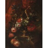 Early 18th century Dutch school."Still life of flowers".Oil on canvas.Measurements: 68 x 52 cm; 87 x