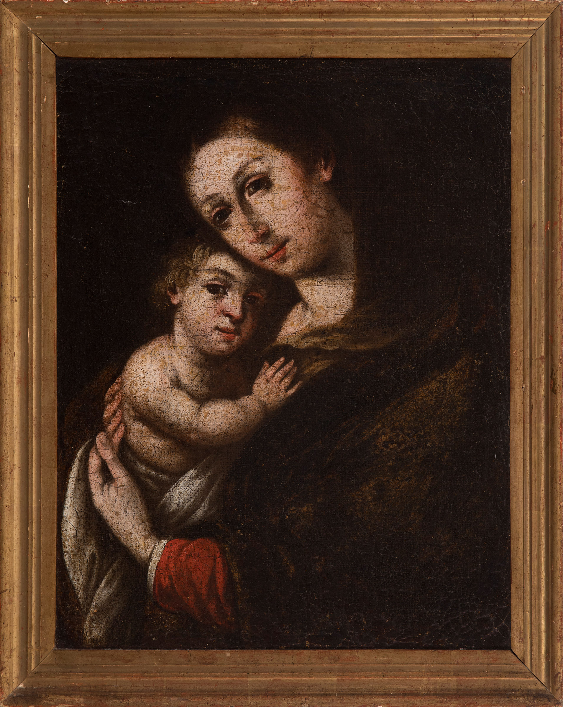 Andalusian school of the late 17th century."Virgin of the Refuge".Oil on canvas. Re-coloured.It - Image 2 of 4