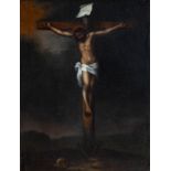 Circle of BARTOLOMÉ ESTEBAN MURILLO (Seville, 1617 - Cadiz, 1682)"Christ Crucified".Oil on canvas.