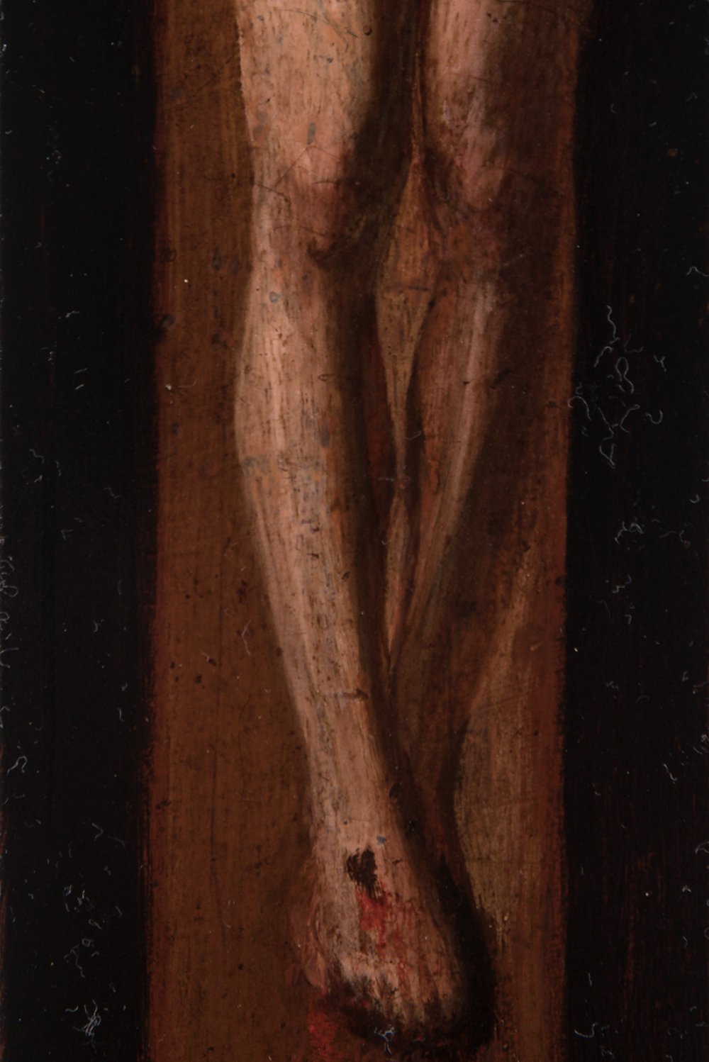 Spanish school; mid-17th century."Christ crucified".Oil on panel.Measurements: 44 x 28 cm.This - Image 2 of 5