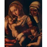 JUAN SOREDA (Spain, 1506-1537)."Virgin and Child Jesus, Saint Elizabeth and Saint John the