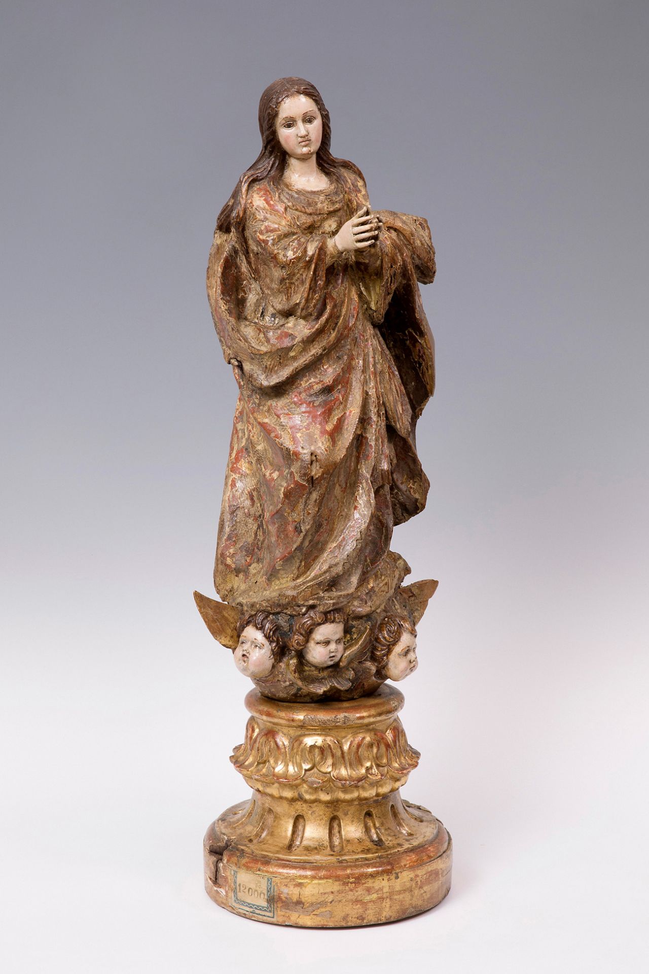 Granada school; late 17th century."Immaculate Conception".Carved and polychromed wood.It has