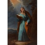 Madrid school; early 18th century."Saint Anne".Oil on canvas. Re-framed.It has a frame from the