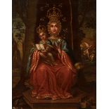 Novo-Hispanic School; 18th century."Virgin of Valvanera".Oil on canvas.It conserves its original