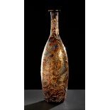 GENÍS CIRERA CASANOVA (Badalona, Barcelona, 1890 - Barcelona, 1970).Amber-coloured blown glass vase,