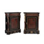 Pair of interlining Napoleon III. France, second half of the 19th century.In ebonised wood with