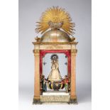 Charles IV Chapel. Spain, late 18th century."Oratory dedicated to the Virgen de la Merced".Carved,