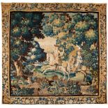 Verdure" tapestry. Aubusson, late 17th - early 18th century.In wool. Hand-woven.Size: 285 x 300 cm.