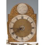 Wall lantern clock signed Geo Clerke. London, 1786 - 1802.Gilt dial with gilt bronze spandrels,