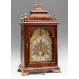 George III Bracket Clock, signed CHATER & SON. London, 1753-1784.Mahogany palm-plated case with gilt