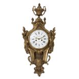 Poster Clock; Louis XV style France, circa 1890.Gilt bronze.Preserves key and pendulum.Presents loss