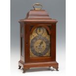 George II Bracket Clock, signed ROBERT HIGGS. London, first half of the 18th century.Blond