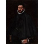 Italian school; circa 1570."Portrait of a gentleman.Oil on panel.Measurements; 28 x 20,5 cm.We see