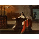 Andalusian school; first half of the 18th century."Saint Teresa of Jesus".Oil on canvas. Relined.